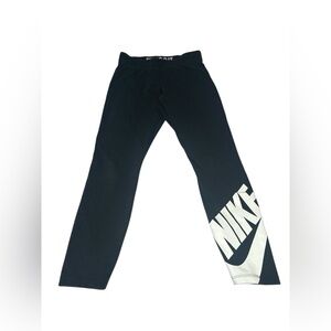 Nike Black and White Logo Leggings